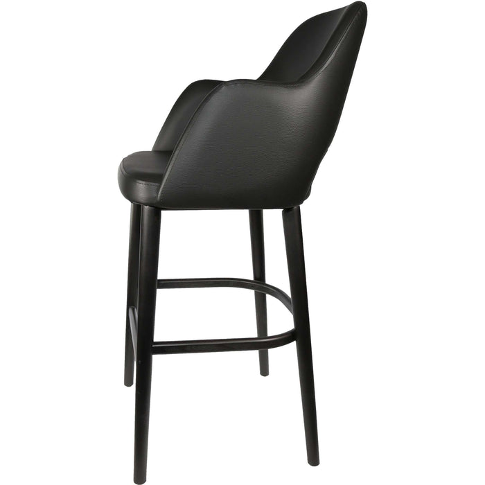 Durafurn Sorbet Stool - Black Legs/Black Vinyl