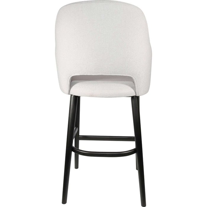 Durafurn Sorbet Stool - Black Legs/ Light Grey Woven Fabric