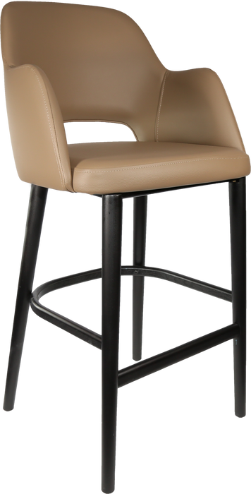 Durafurn Sorbet Stool - Black Legs/Taupe Vinyl