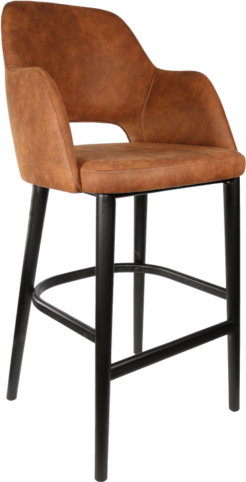 Durafurn Sorbet Stool - Black Legs/Tan Premium Vinyl