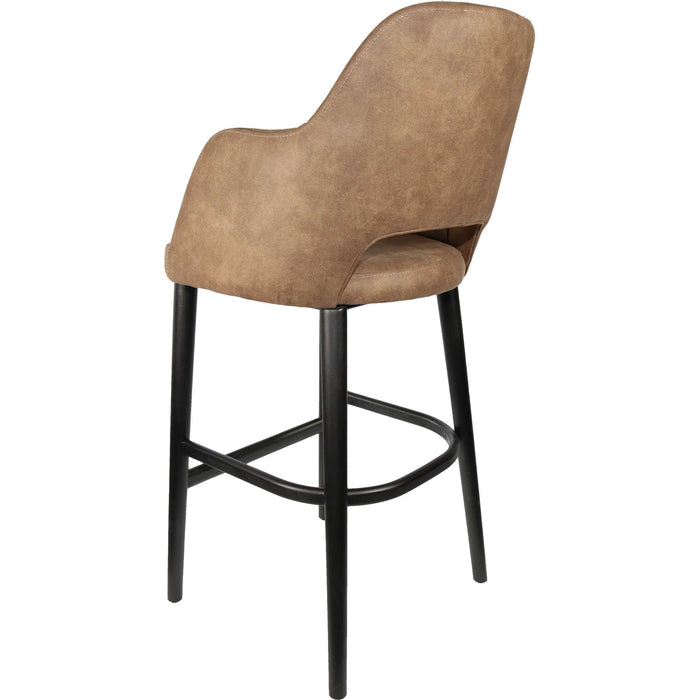 Durafurn Sorbet Stool - Black Legs/Mocha Premium Vinyl