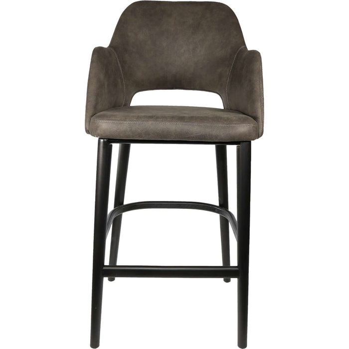 Durafurn Sorbet Stool - Black Legs/Charcoal Premium Vinyl