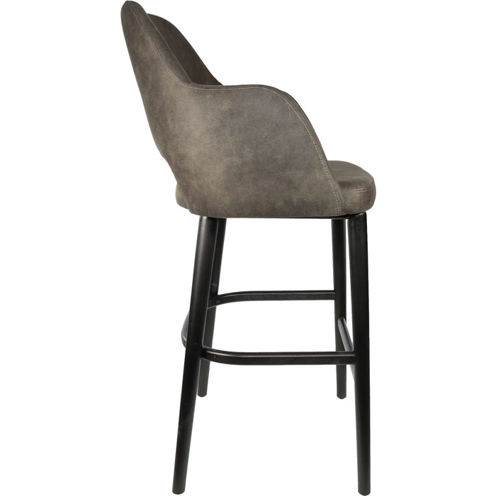 Durafurn Sorbet Stool - Black Legs/Charcoal Premium Vinyl
