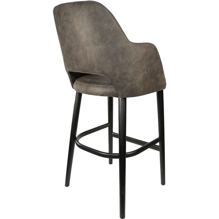 Durafurn Sorbet Stool - Black Legs/Charcoal Premium Vinyl