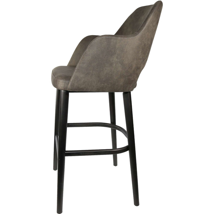 Durafurn Sorbet Stool - Black Legs/Charcoal Premium Vinyl