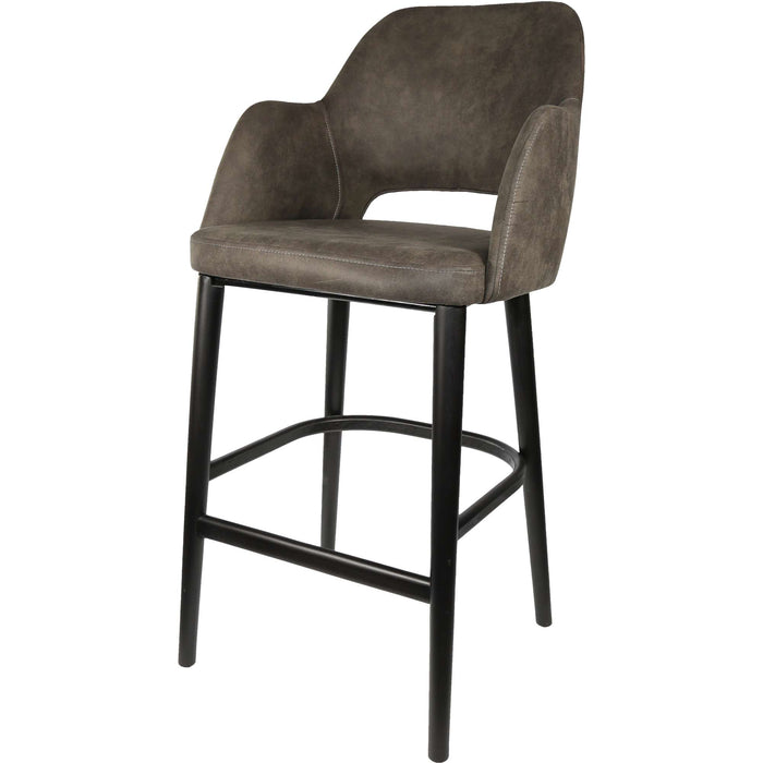 Durafurn Sorbet Stool - Black Legs/Charcoal Premium Vinyl