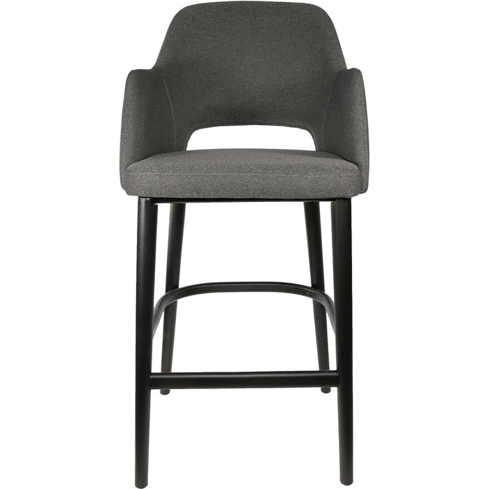 Durafurn Sorbet Stool - Black Legs/Anthracite Woven Fabric