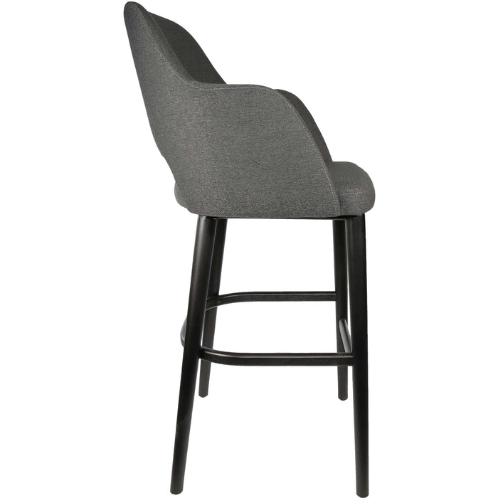 Durafurn Sorbet Stool - Black Legs/Anthracite Woven Fabric