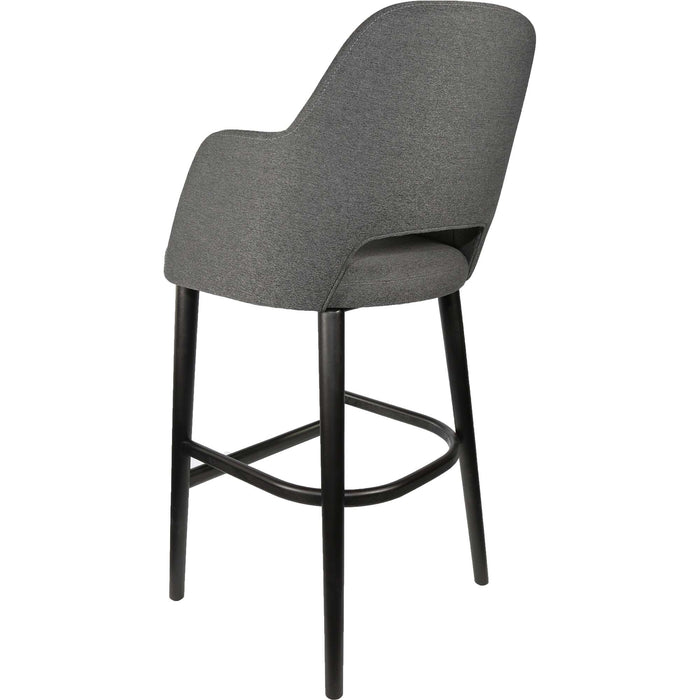 Durafurn Sorbet Stool - Black Legs/Anthracite Woven Fabric