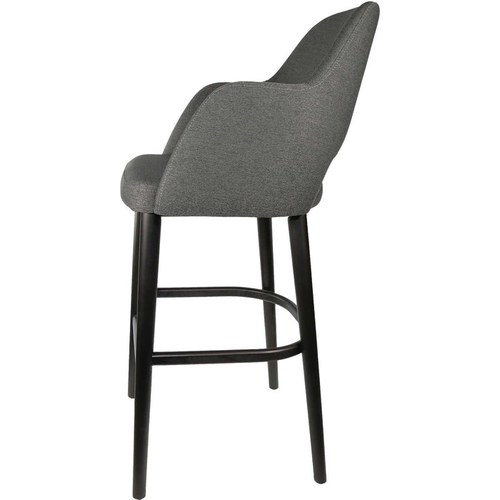 Durafurn Sorbet Stool - Black Legs/Anthracite Woven Fabric