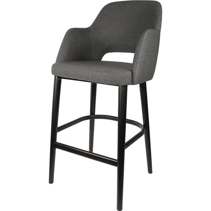 Durafurn Sorbet Stool - Black Legs/Anthracite Woven Fabric