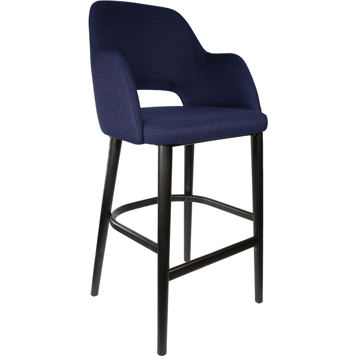 Durafurn Sorbet Stool - Black Legs/Navy Woven Fabric