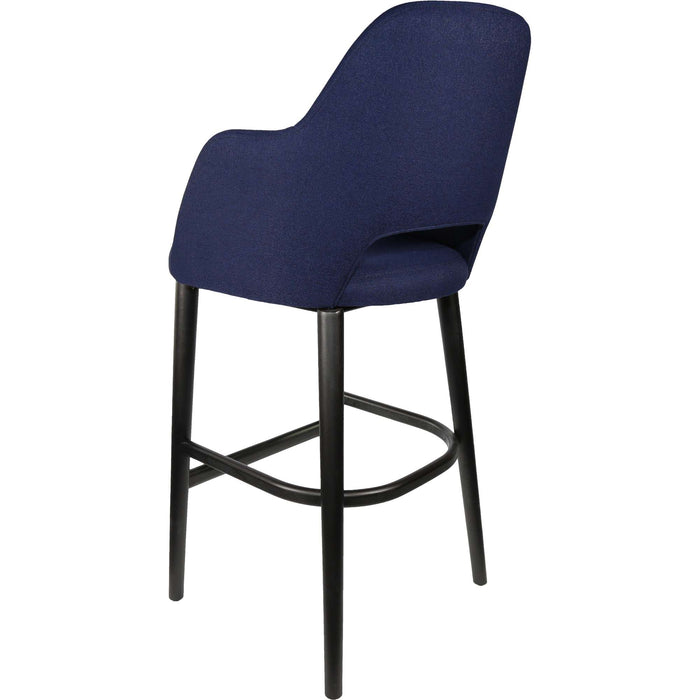 Durafurn Sorbet Stool - Black Legs/Navy Woven Fabric