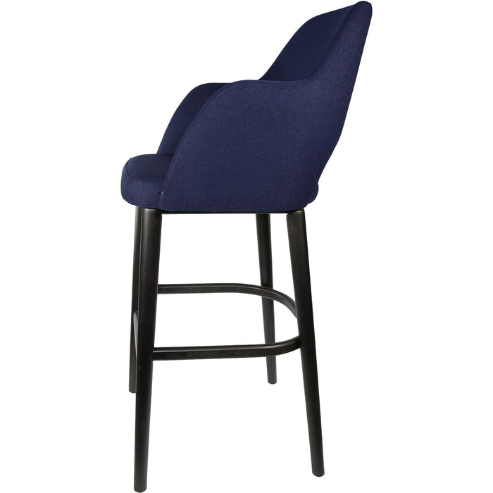 Durafurn Sorbet Stool - Black Legs/Navy Woven Fabric
