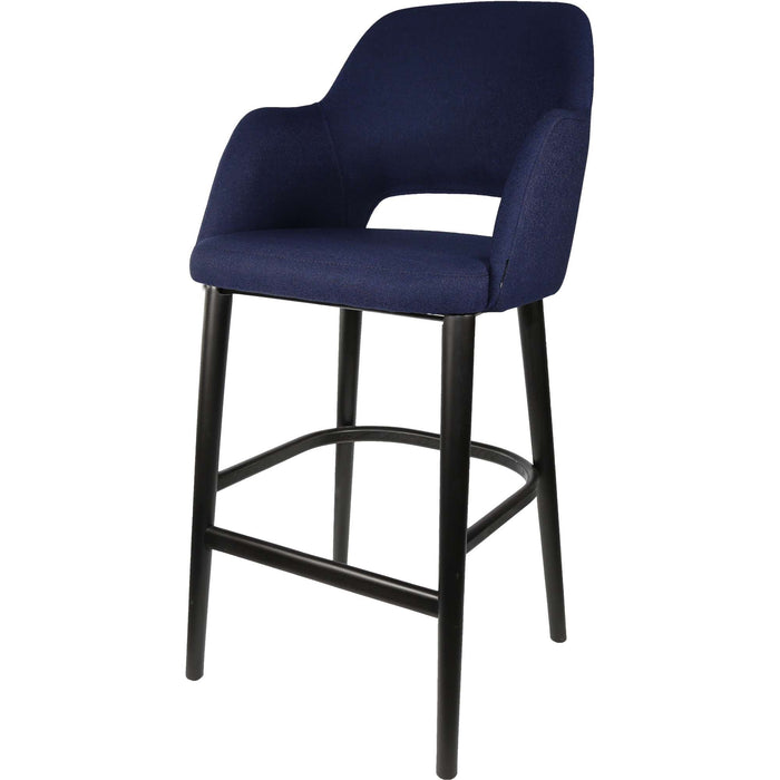 Durafurn Sorbet Stool - Black Legs/Navy Woven Fabric