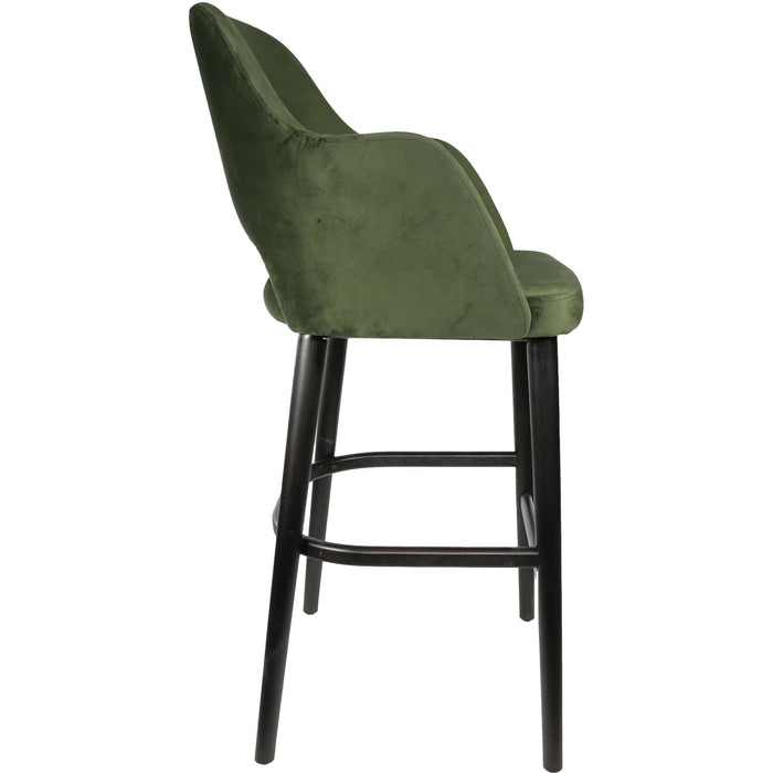 Durafurn Sorbet Stool - Black Legs/Avocado Velvet