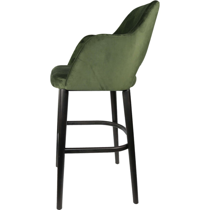 Durafurn Sorbet Stool - Black Legs/Avocado Velvet