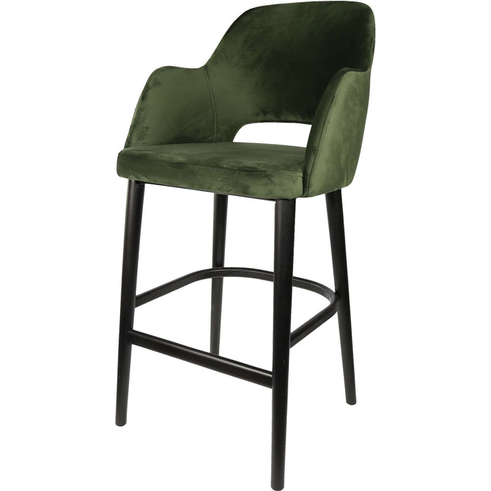 Durafurn Sorbet Stool - Black Legs/Avocado Velvet