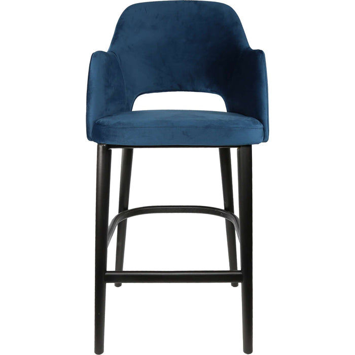 Durafurn Sorbet Stool - Black Legs/Denim Velvet