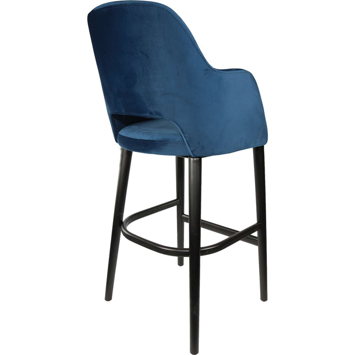 Durafurn Sorbet Stool - Black Legs/Denim Velvet