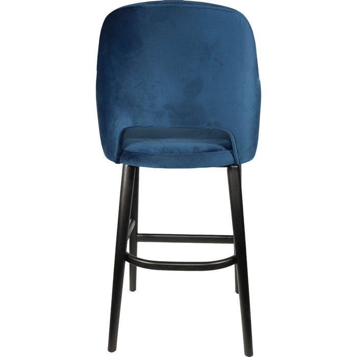 Durafurn Sorbet Stool - Black Legs/Denim Velvet