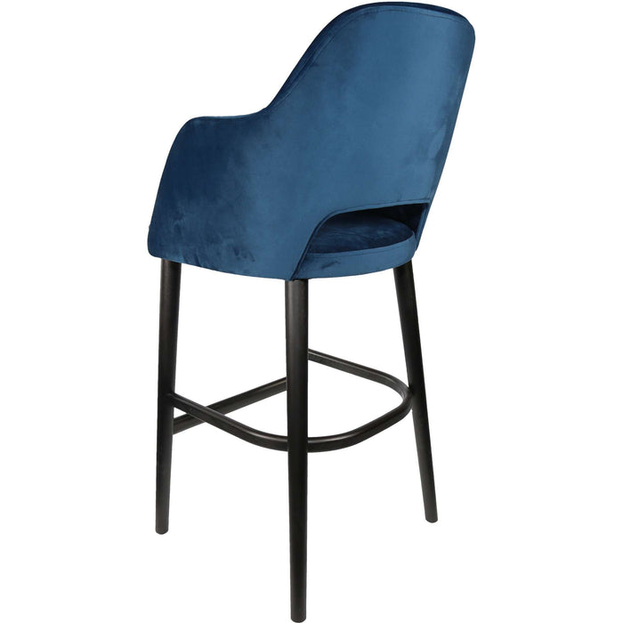 Durafurn Sorbet Stool - Black Legs/Denim Velvet