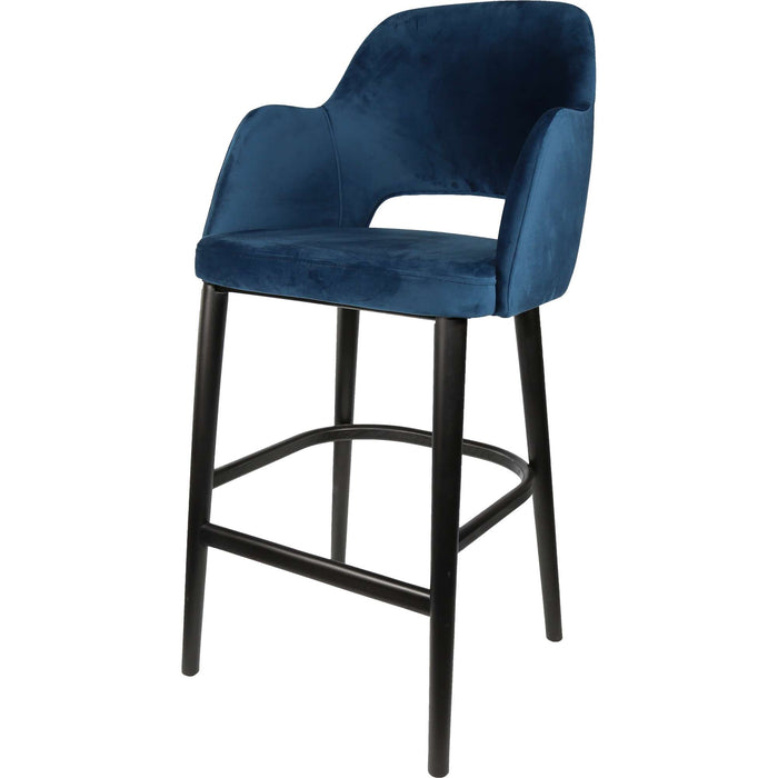 Durafurn Sorbet Stool - Black Legs/Denim Velvet