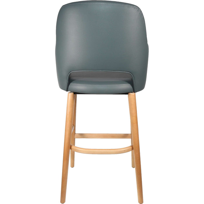 Durafurn Sorbet Stool - Trojan Oak Legs/Anthracite Vinyl
