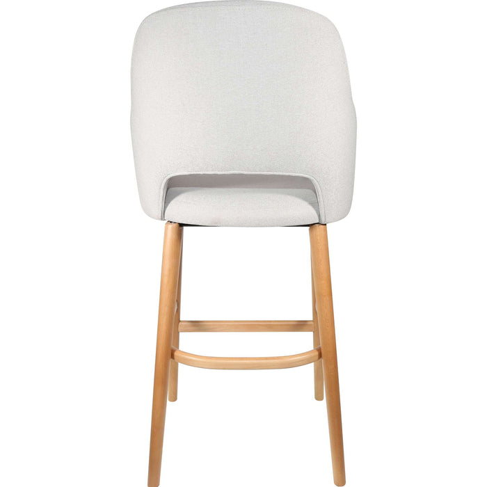 Durafurn Sorbet Stool - Trojan Oak Legs/ Light Grey Woven Fabric