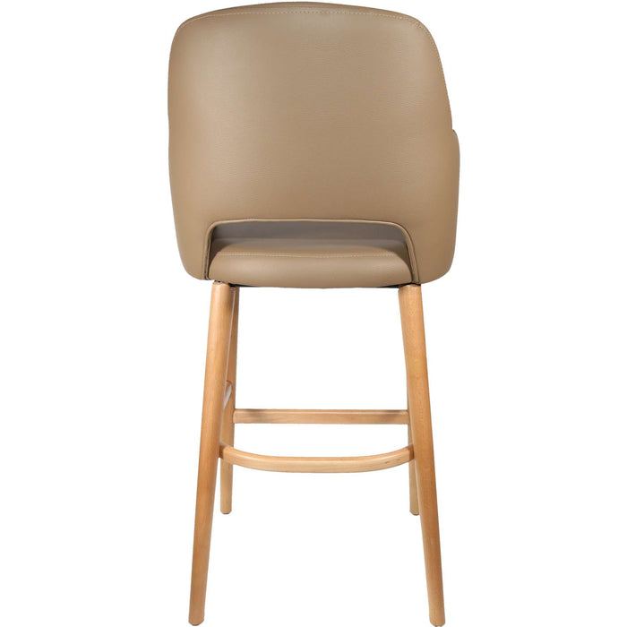 Durafurn Sorbet Stool - Trojan Oak Legs/Taupe Vinyl