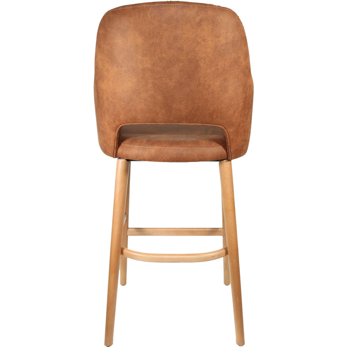 Durafurn Sorbet Stool - Trojan Oak Legs/Tan Premium Vinyl