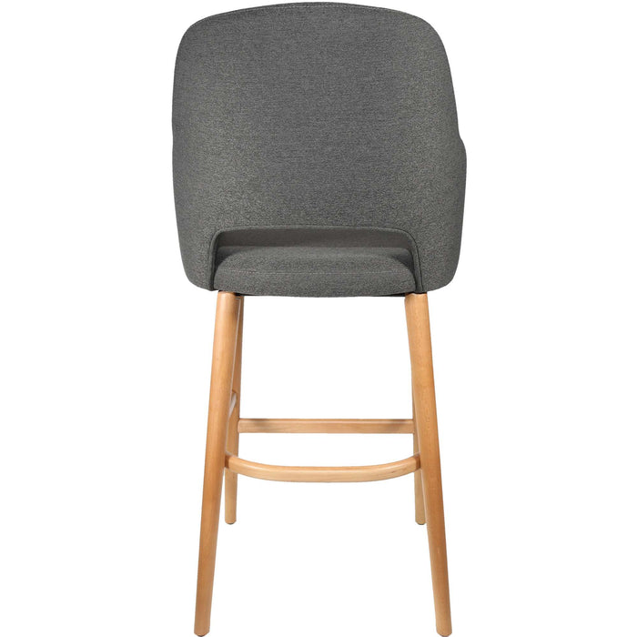 Durafurn Sorbet Stool - Trojan Oak Legs/Anthracite Woven Fabric