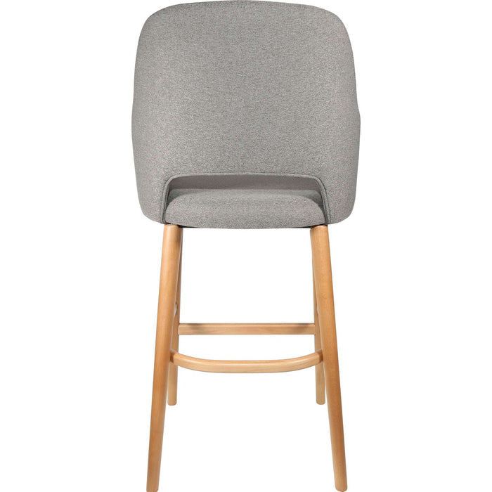 Durafurn Sorbet Stool - Trojan Oak Legs/Taupe Woven Fabric