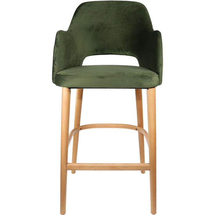 Durafurn Sorbet Stool - Trojan Oak Legs/Avocado Velvet