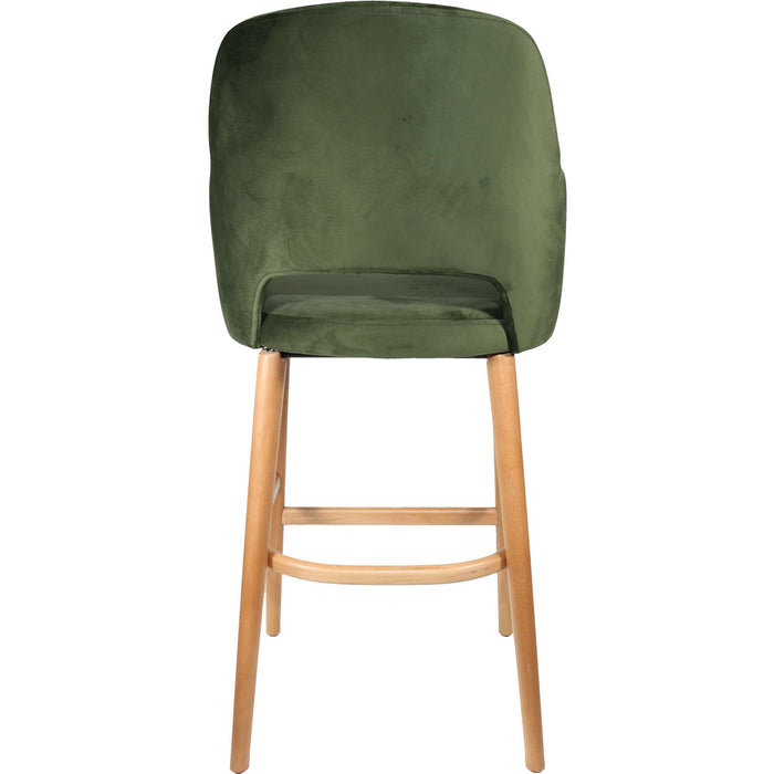 Durafurn Sorbet Stool - Trojan Oak Legs/Avocado Velvet
