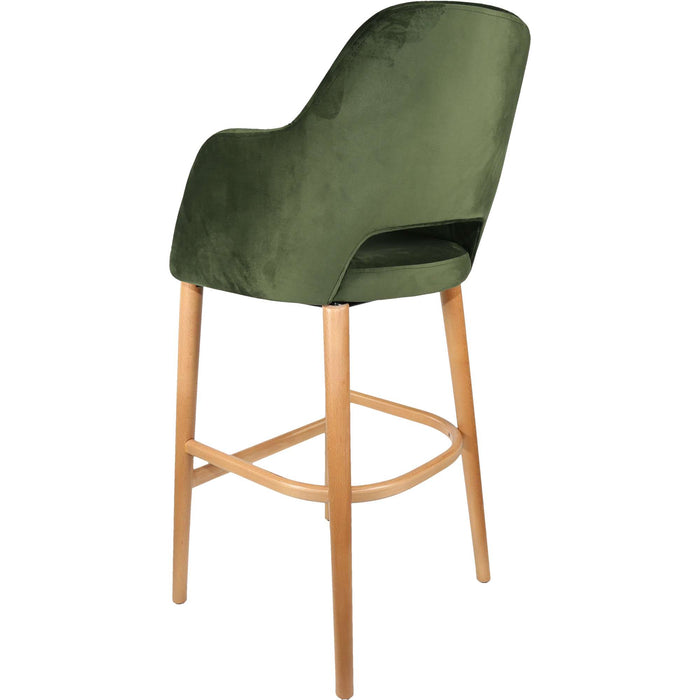 Durafurn Sorbet Stool - Trojan Oak Legs/Avocado Velvet