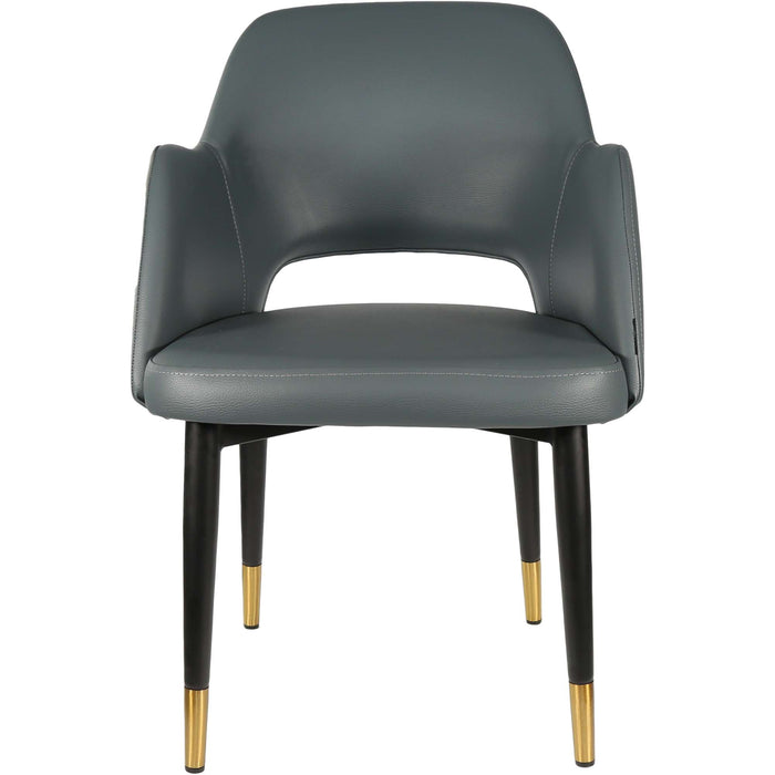 Durafurn Sorbet Chair - Black Metal 450h Legs/Anthracite Vinyl