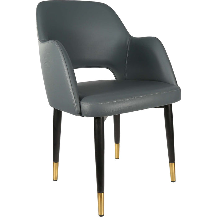 Durafurn Sorbet Chair - Black Metal 450h Legs/Anthracite Vinyl
