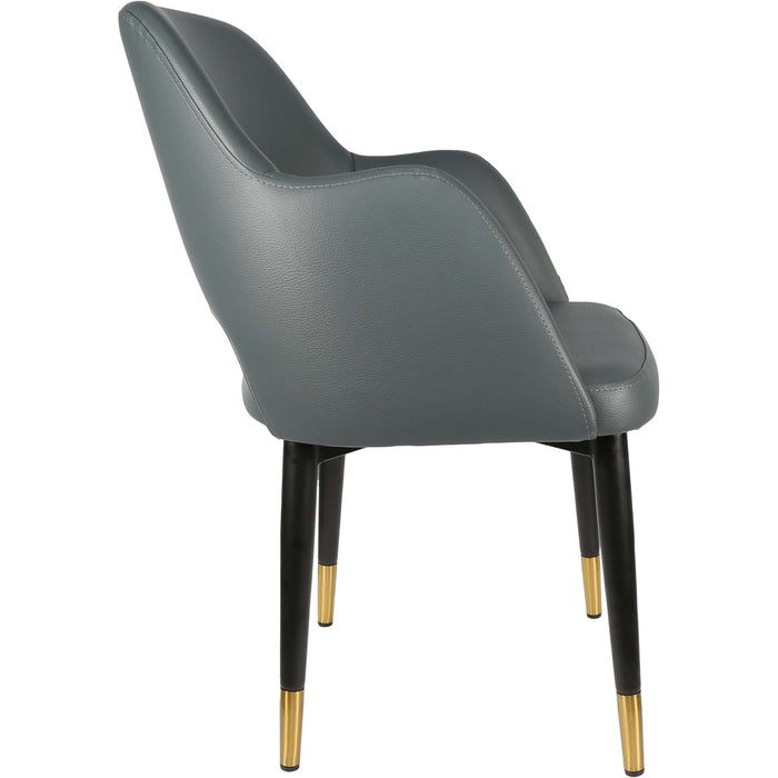 Durafurn Sorbet Chair - Black Metal 450h Legs/Anthracite Vinyl