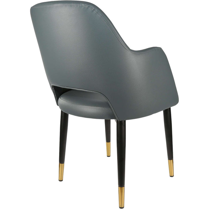 Durafurn Sorbet Chair - Black Metal 450h Legs/Anthracite Vinyl