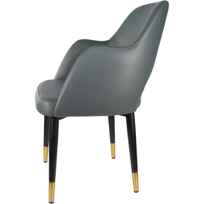 Durafurn Sorbet Chair - Black Metal 450h Legs/Anthracite Vinyl