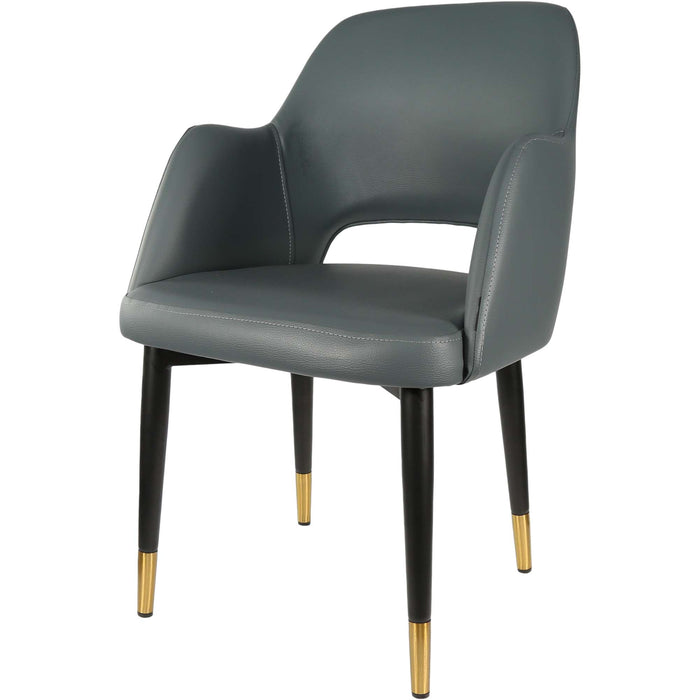 Durafurn Sorbet Chair - Black Metal 450h Legs/Anthracite Vinyl