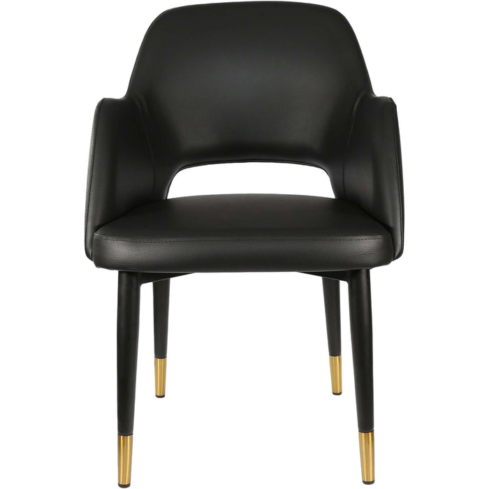 Durafurn Sorbet Chair - Black Metal 450h Legs/Black Vinyl