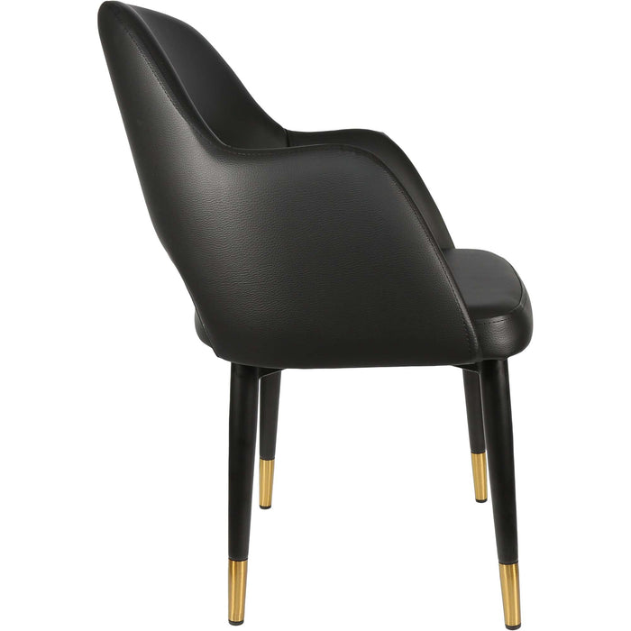 Durafurn Sorbet Chair - Black Metal 450h Legs/Black Vinyl