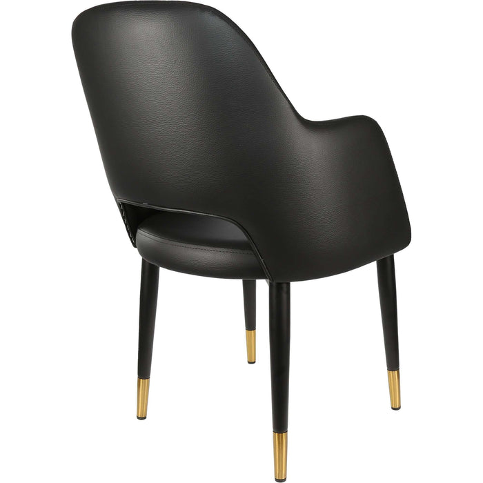 Durafurn Sorbet Chair - Black Metal 450h Legs/Black Vinyl