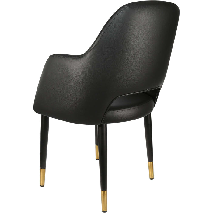 Durafurn Sorbet Chair - Black Metal 450h Legs/Black Vinyl
