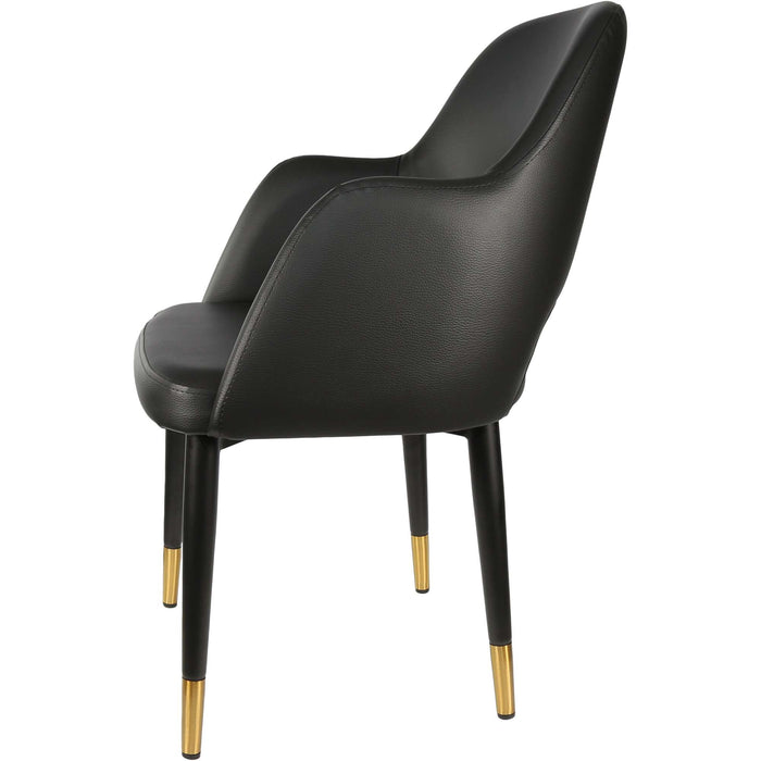 Durafurn Sorbet Chair - Black Metal 450h Legs/Black Vinyl
