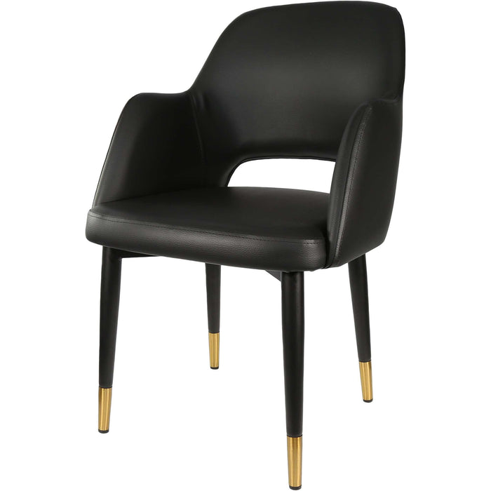 Durafurn Sorbet Chair - Black Metal 450h Legs/Black Vinyl