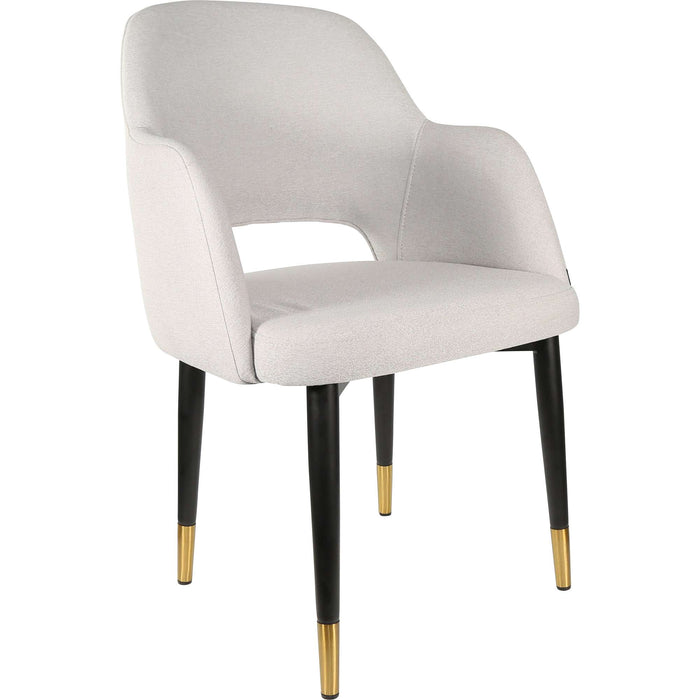 Durafurn Sorbet Chair - Black Metal 450h Legs/Light Grey Fabric