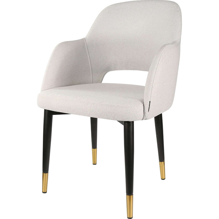 Durafurn Sorbet Chair - Black Metal 450h Legs/Light Grey Fabric